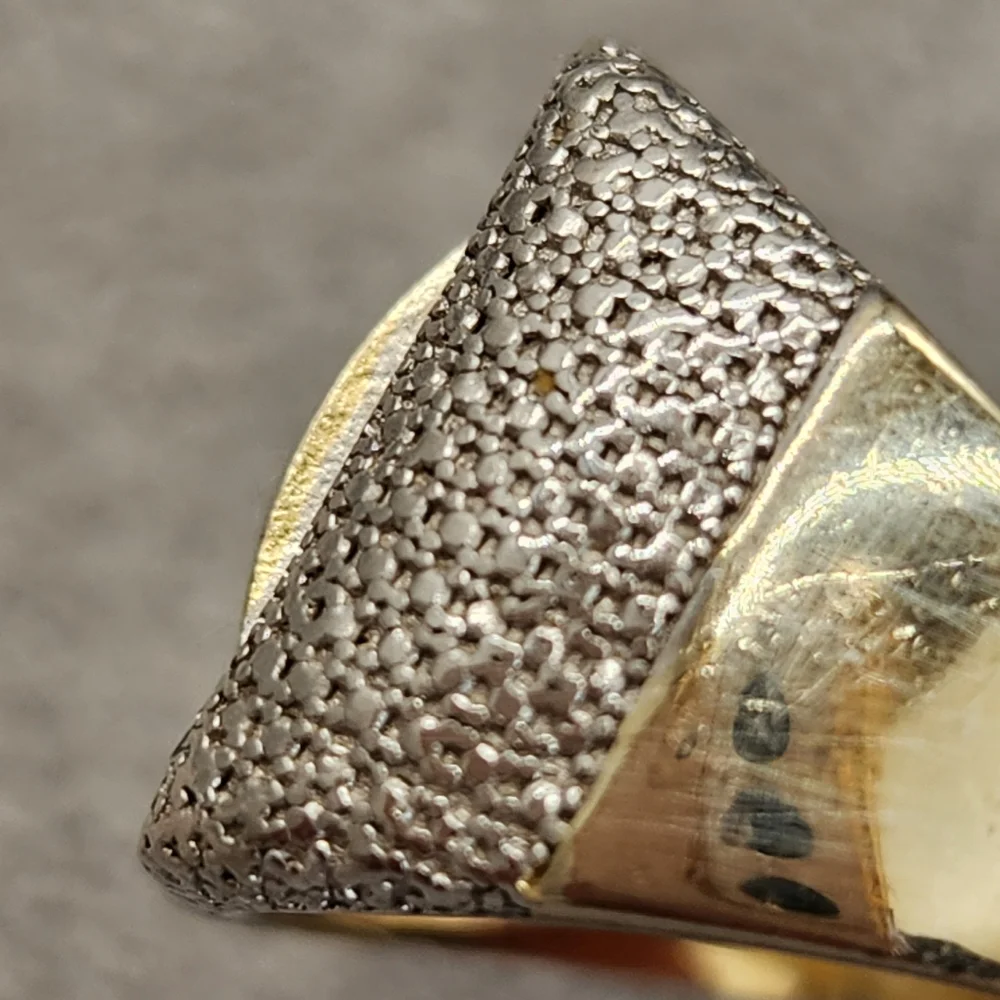 Diamond Cluster Ring Men’s 10.75 925 Sterling Silver Statement Bold Maximalism